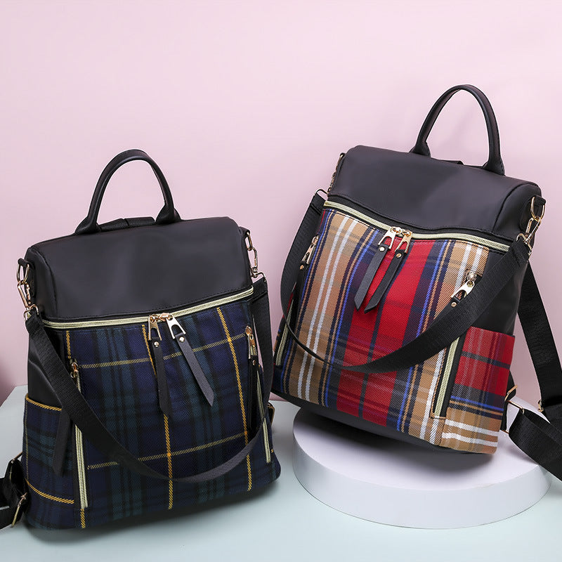 Plaid Gingham Backpack Schoolbag | Trendy and Durable School Bag for Students