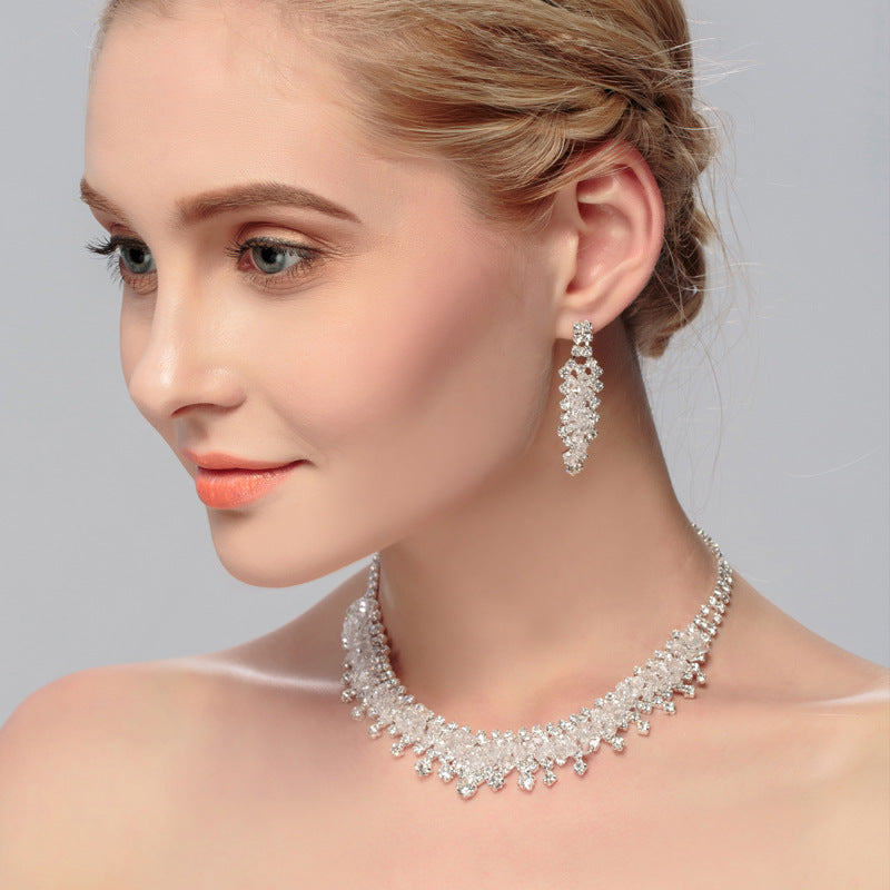 Elegant Wedding Jewelry Set for Brides | Necklace, Earrings