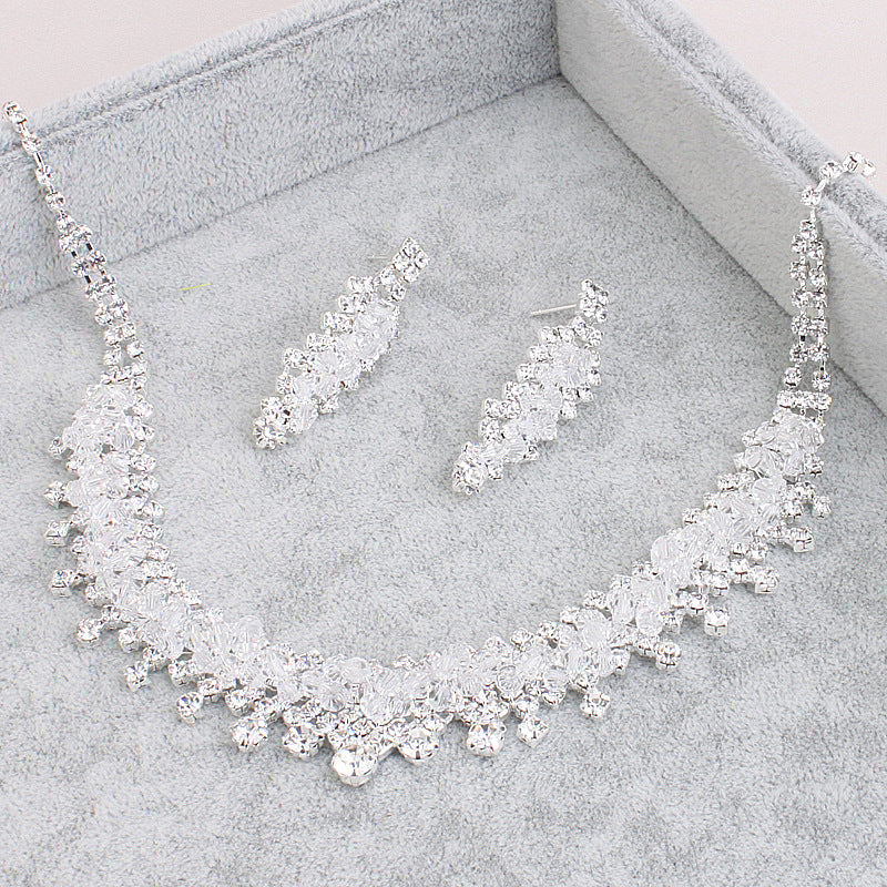 Elegant Wedding Jewelry Set for Brides | Necklace, Earrings