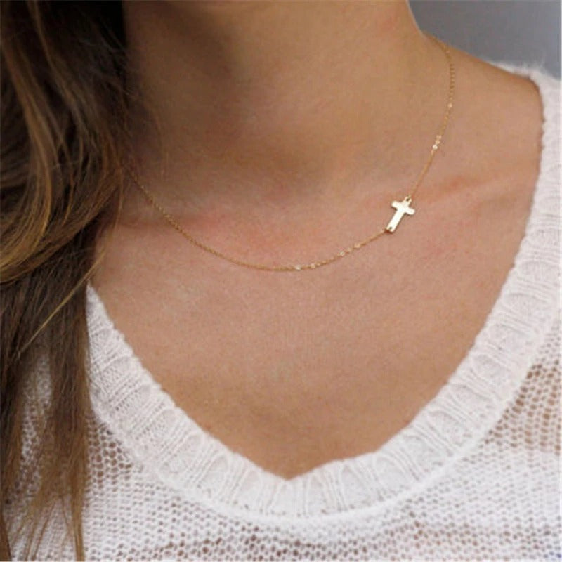 Stylish Alloy Cross Necklace | Durable and Trendy Pendant Jewelry