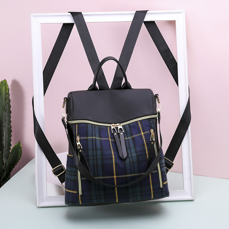 Plaid Gingham Backpack Schoolbag | Trendy and Durable School Bag for Students
