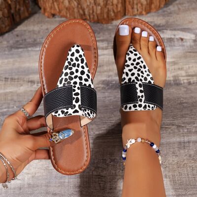 Animal Print Open Toe Sandals | H@Y@H@E,Ship From Overseas